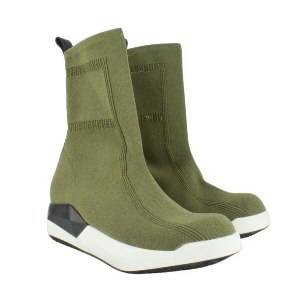 NIB $695 Cinzia Araia boots Cinzia Araia Early 00s Spiral Zip Leather Creeper Boots – DRIEW main image 3